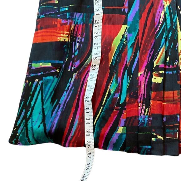 Ellen Tracy Multicolored Sleeveless Fit And Flare Dress, Size 6P - Picture 9 of 10